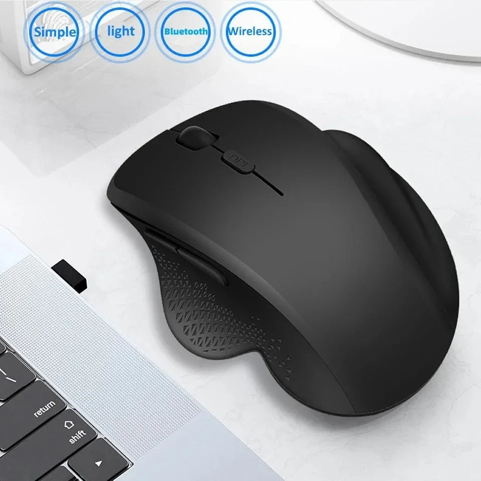 2.4G Wireless Mouse Dual-Mode Bluetooth 5.2 Mouse 6 Button Rechargeable Gaming Mouse Ergonomic 1600DPI Mice For PC Laptop